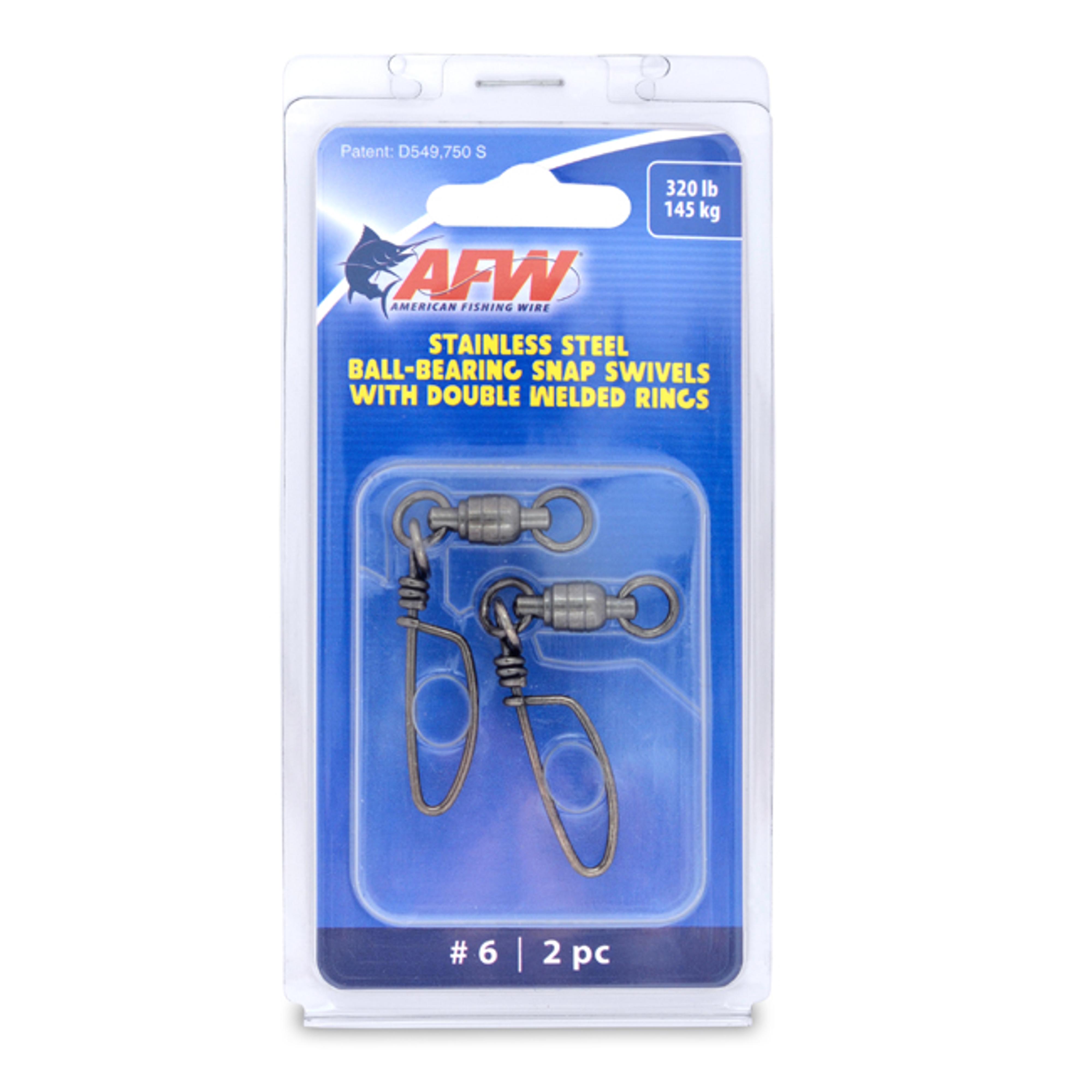150 Pieces Fishing Snaps Swivels Set, Includes 100 Pieces Decoy Cord Crimps  and 50 Pieces Ball Bearing Swivels with Stainless Steel Coatlock Snap