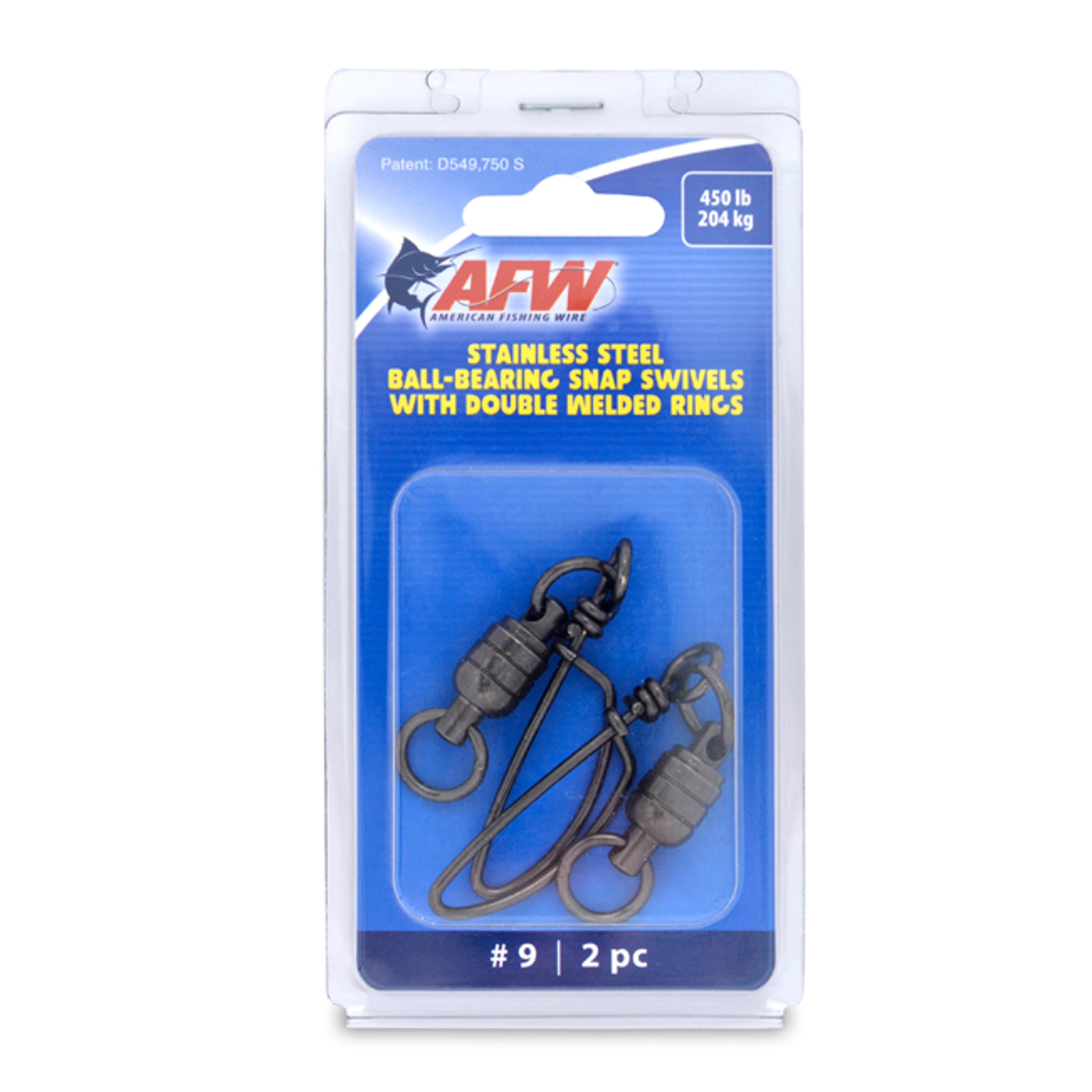 American Fishing Wire Solid Brass Ball Bearing Snap Swivels & Double W