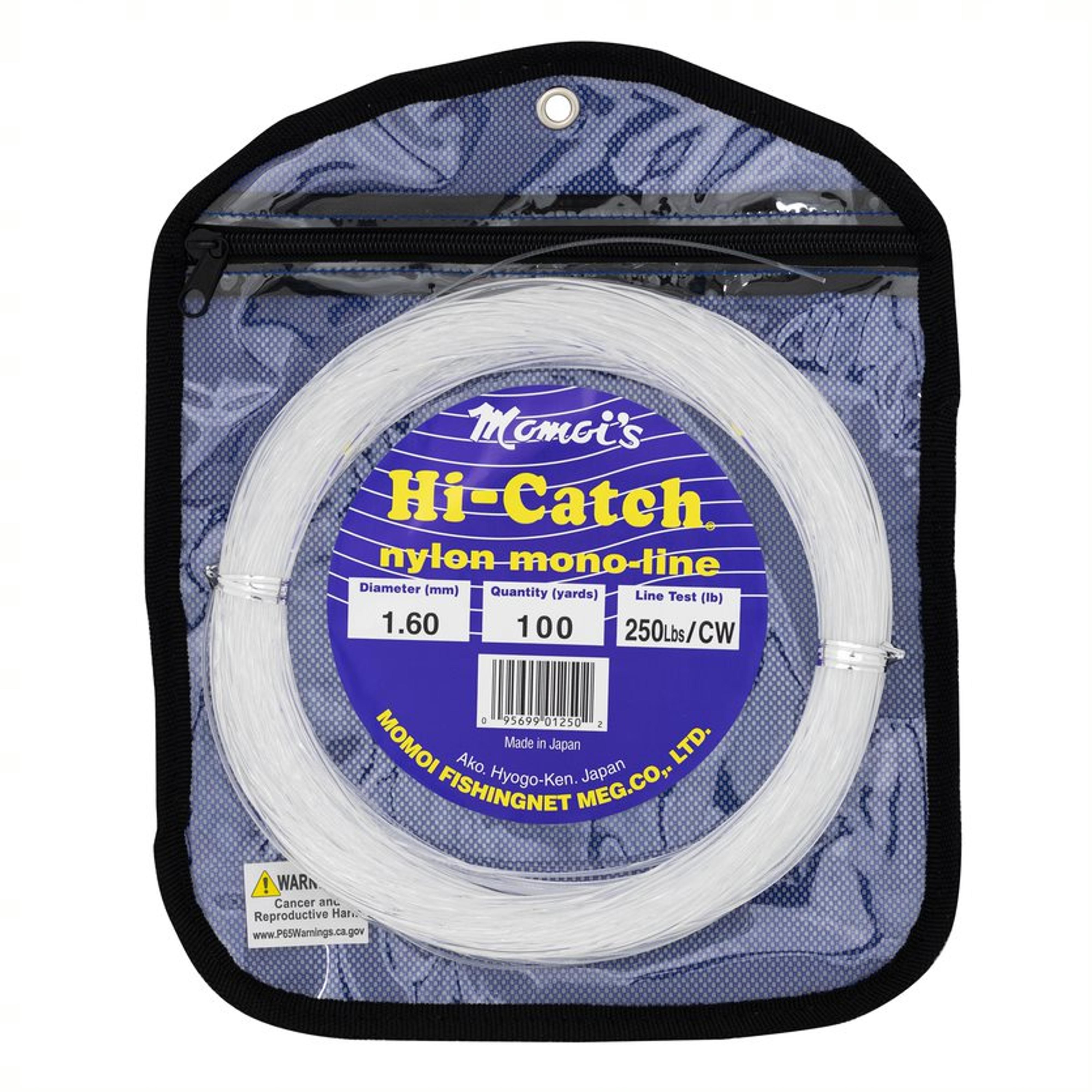 250lb Hi-Catch Nylon Mono-Line Leader Material 100 yd. Coil: Fishermans  Ideal Supply House